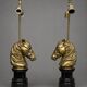 Pair of vintage lamps by Maison Jansen. Solid bronze, marble base.