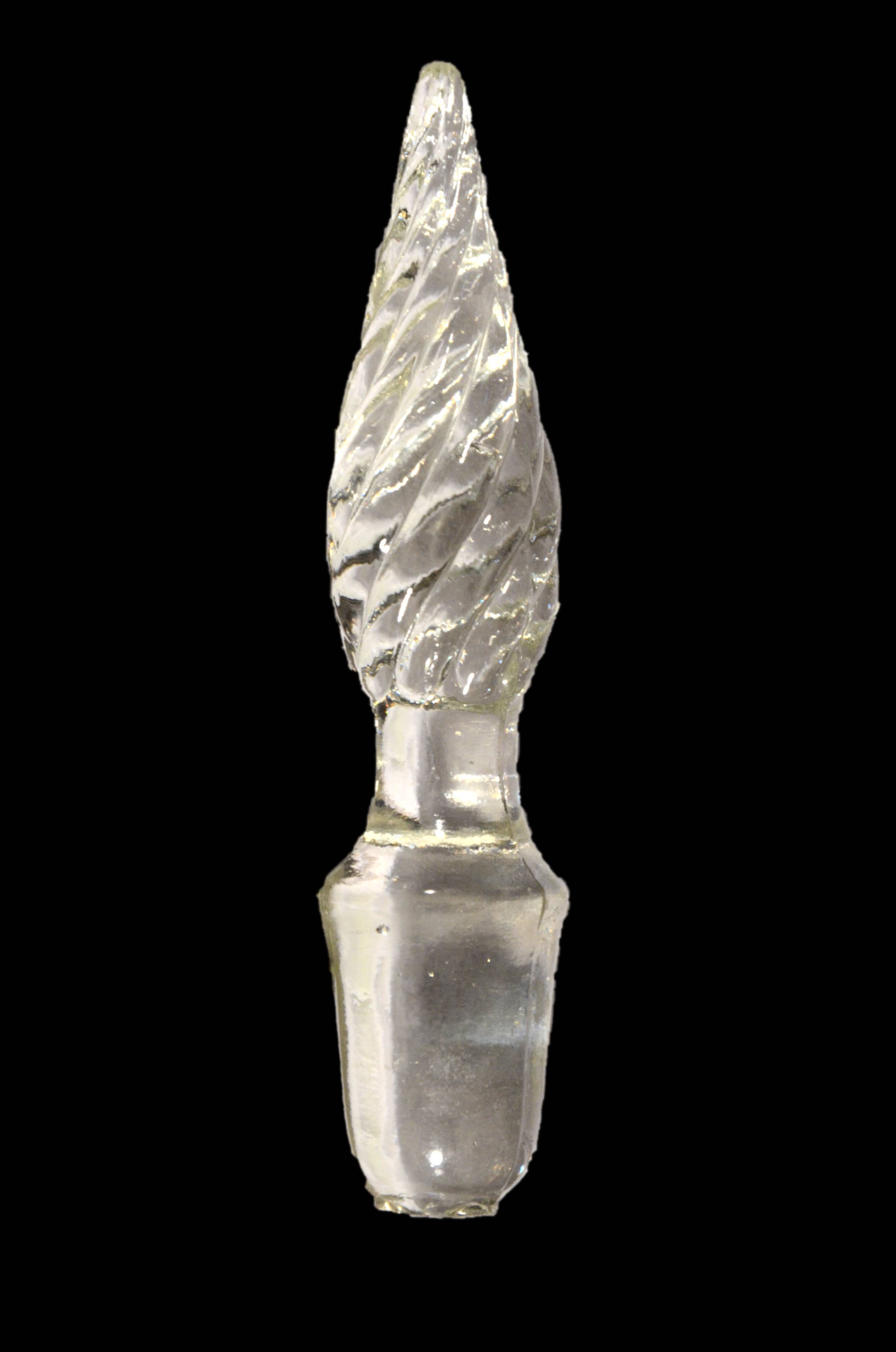 Green Italian carafe Artistiche crystal.