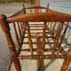Antique solid walnut cradle
