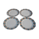 Set of 4 flat plates Badonviller model Quiberon