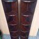 Paire d'encoignure colonne style art deco acajou