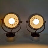 Altalite, adjustable chrome chrome spotlights couple, 70s