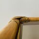 Vintage bamboo and smoked glass side table - end table
