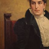 Large portrait signed Luigi Sorio and dated 1898