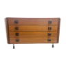 Mid century modern chest of drawers with square handles