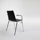 Mid-century modern black design chair in with armrests, Belgium