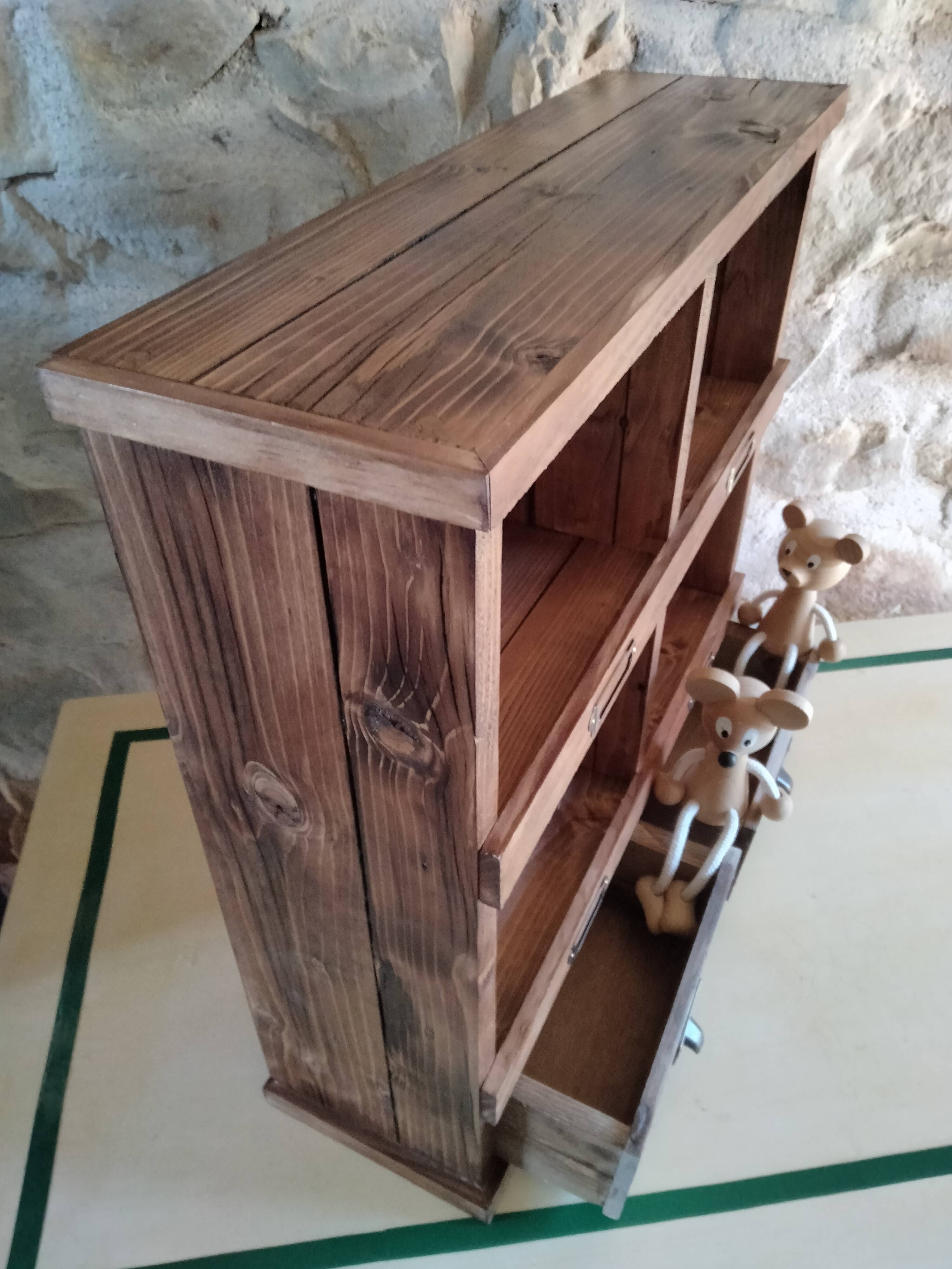 Grocery store shelf, old.