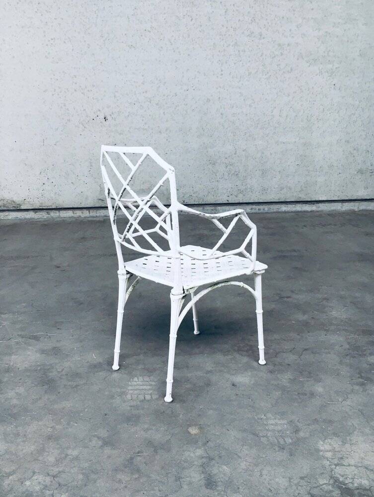 Calcutta Outdoor Armchair in Faux Bamboo by Hall Bradley for Brown Jordan, 1960s, Set of 4