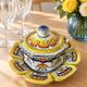 Octagonal jam pot Desvres - Jules Verlingue - Rouen decoration
