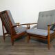 Paire de fauteuils scandinaves en teck 1960