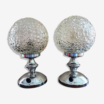 Table lamp pair Limburg Bubble 1960
