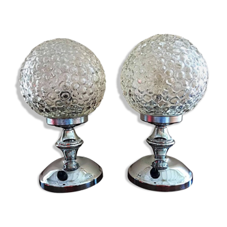 Table lamp pair Limburg Bubble 1960