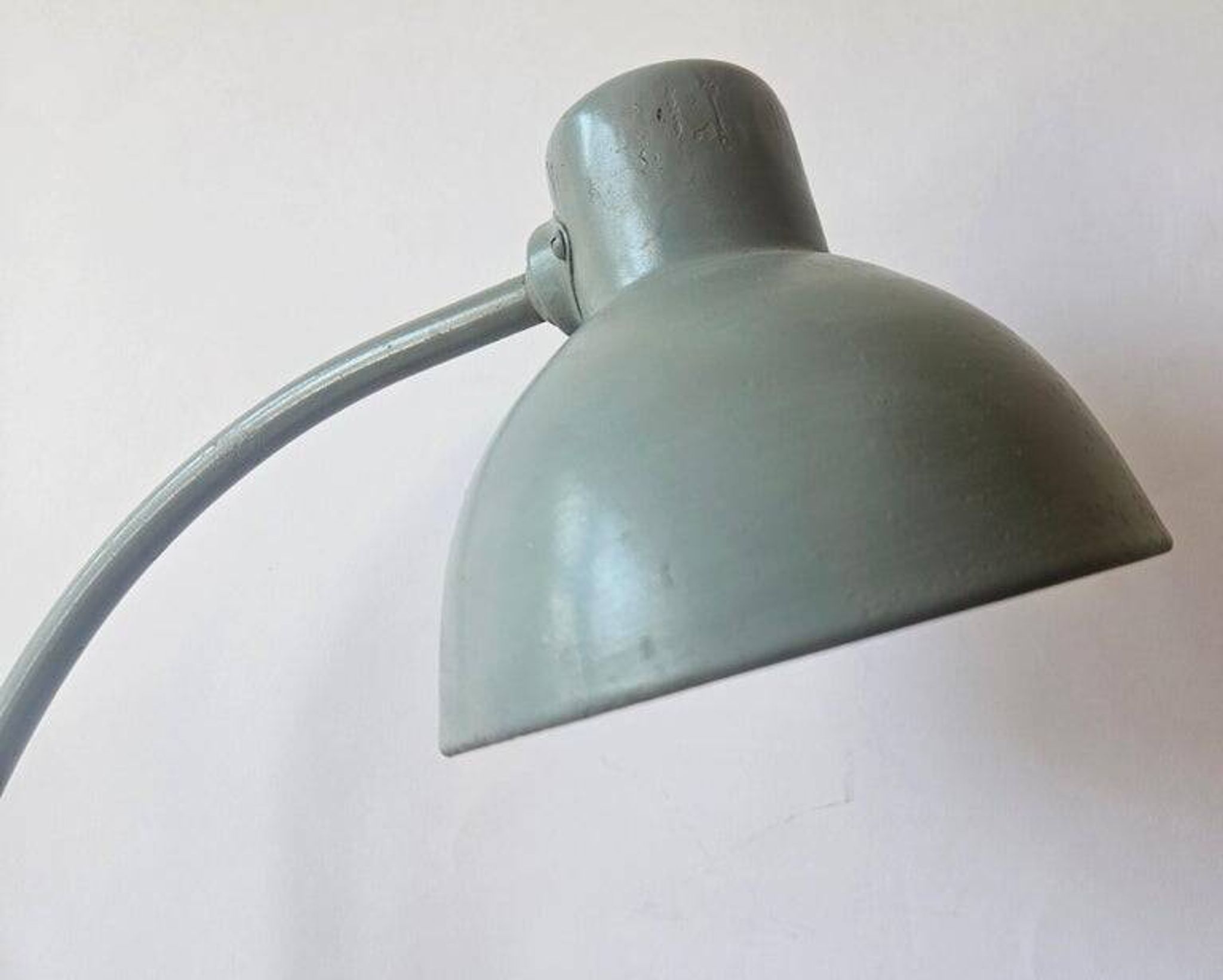 Industrial Desk Lamp Bauhaus, Marianne Brandt, Kandem, Glass Base, 1930s