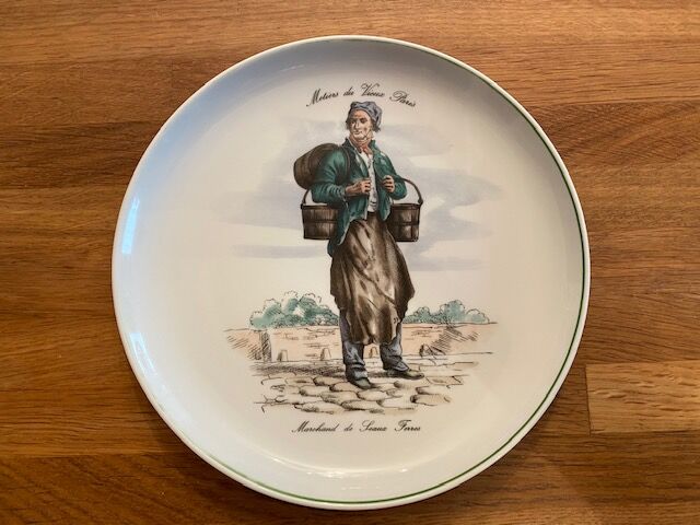 5 Dessert plates "The trades of Old Paris"
