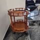 Vintage solid wood trolley on wheels