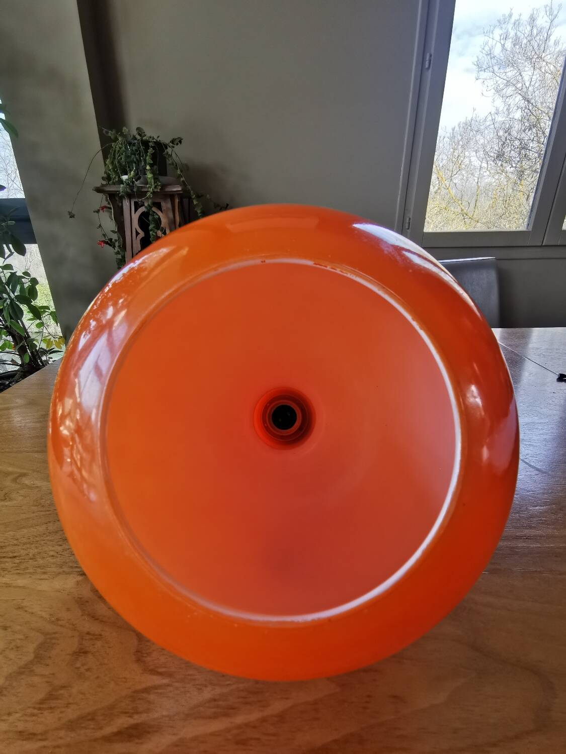 Vintage space age glass pendant light, Peill and Putzler