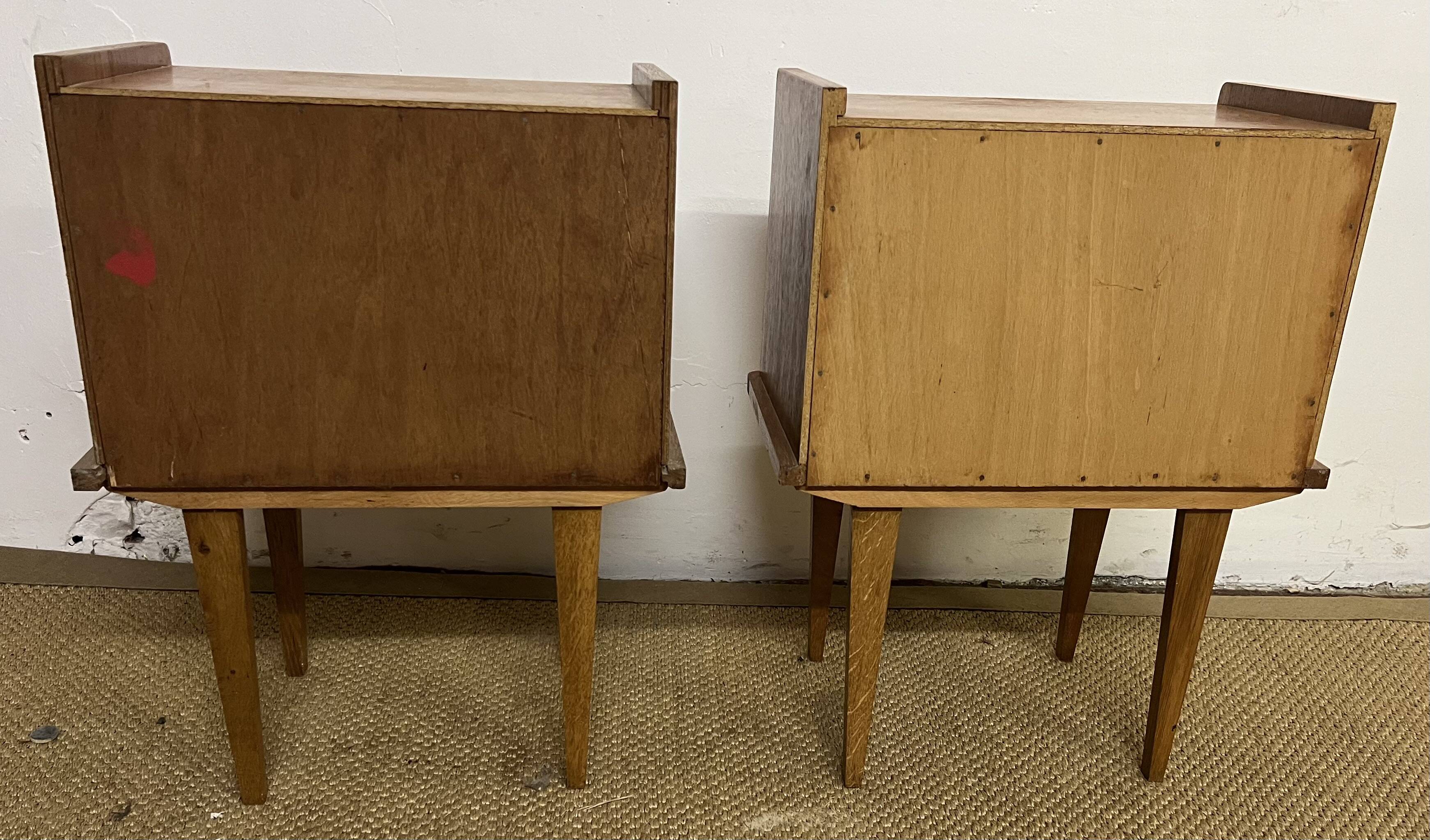 Pair of Vintage Bedside Tables Scandinavian Style 50s Vintage