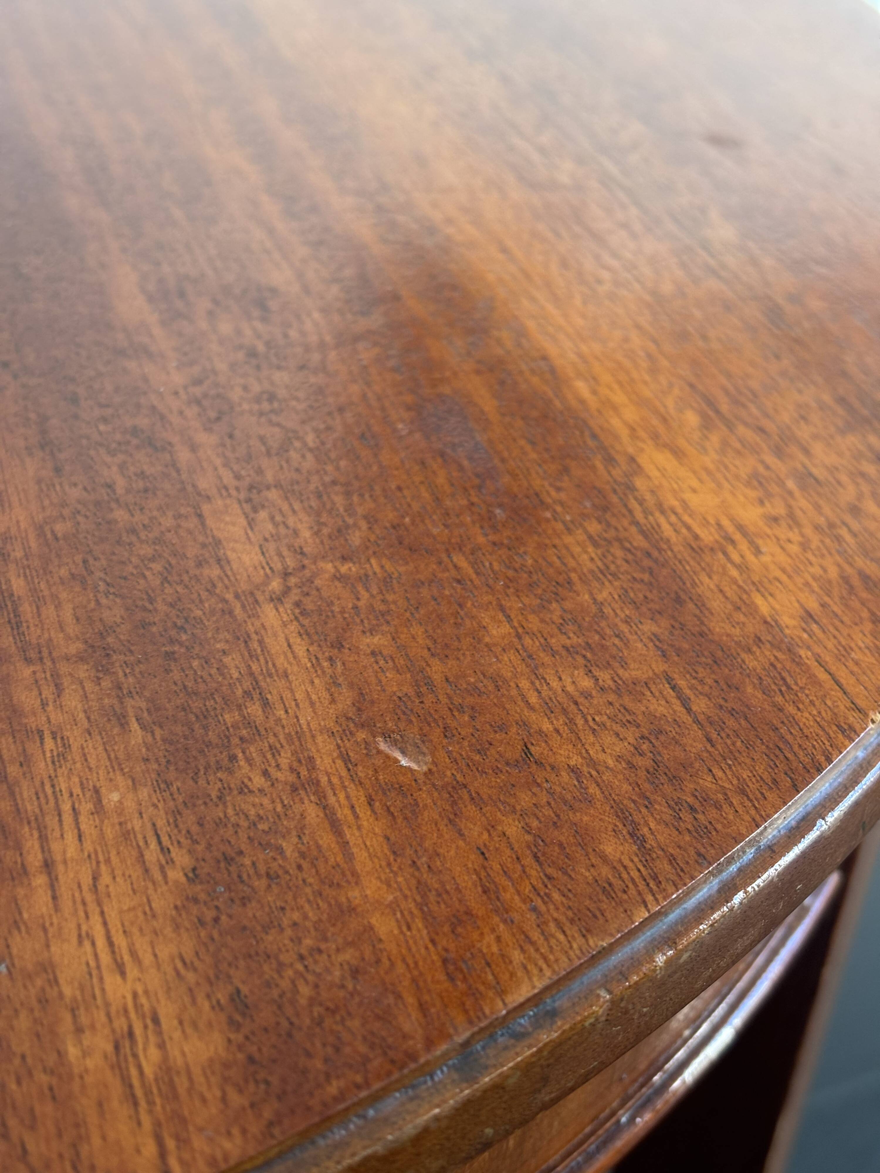 Vintage 1950 Hainke Germany round wooden coffee table - 61 cm