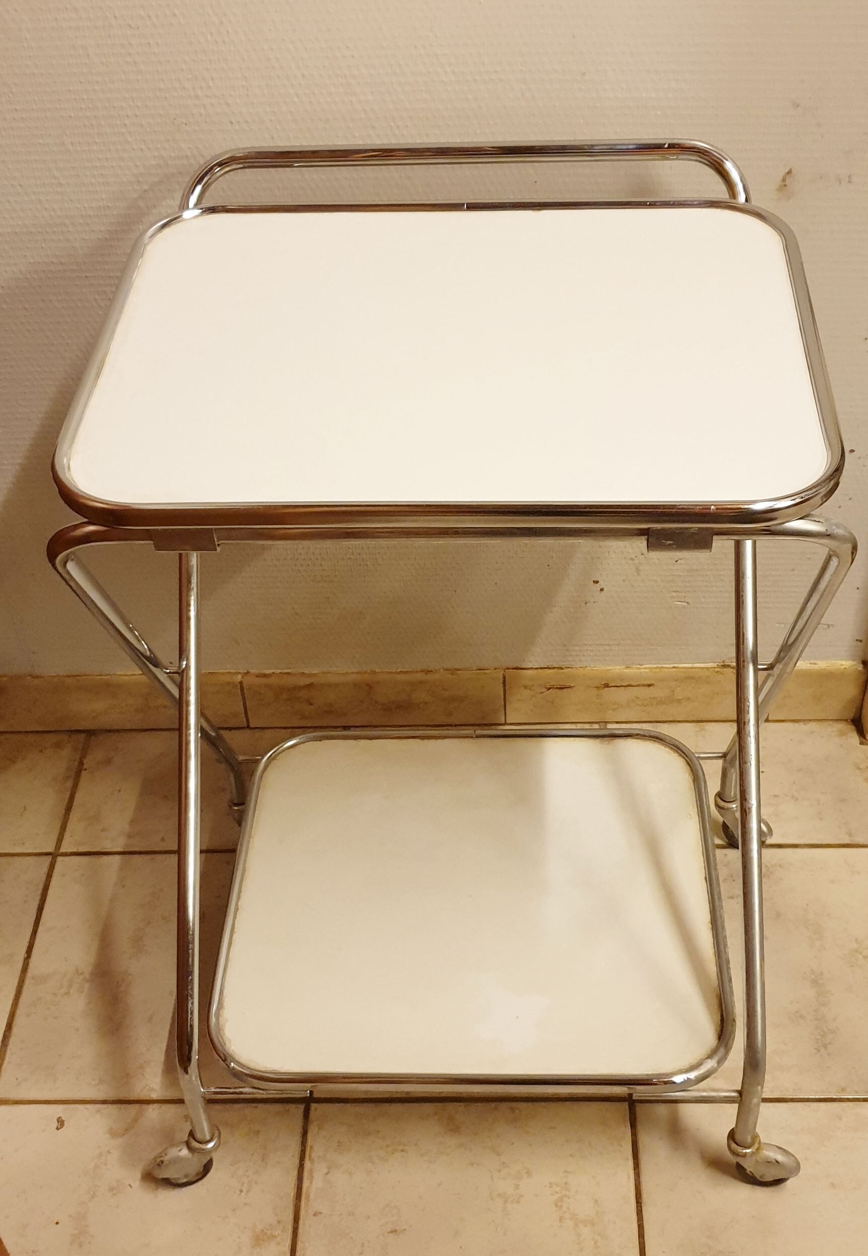Desserte roulante pliante seventies