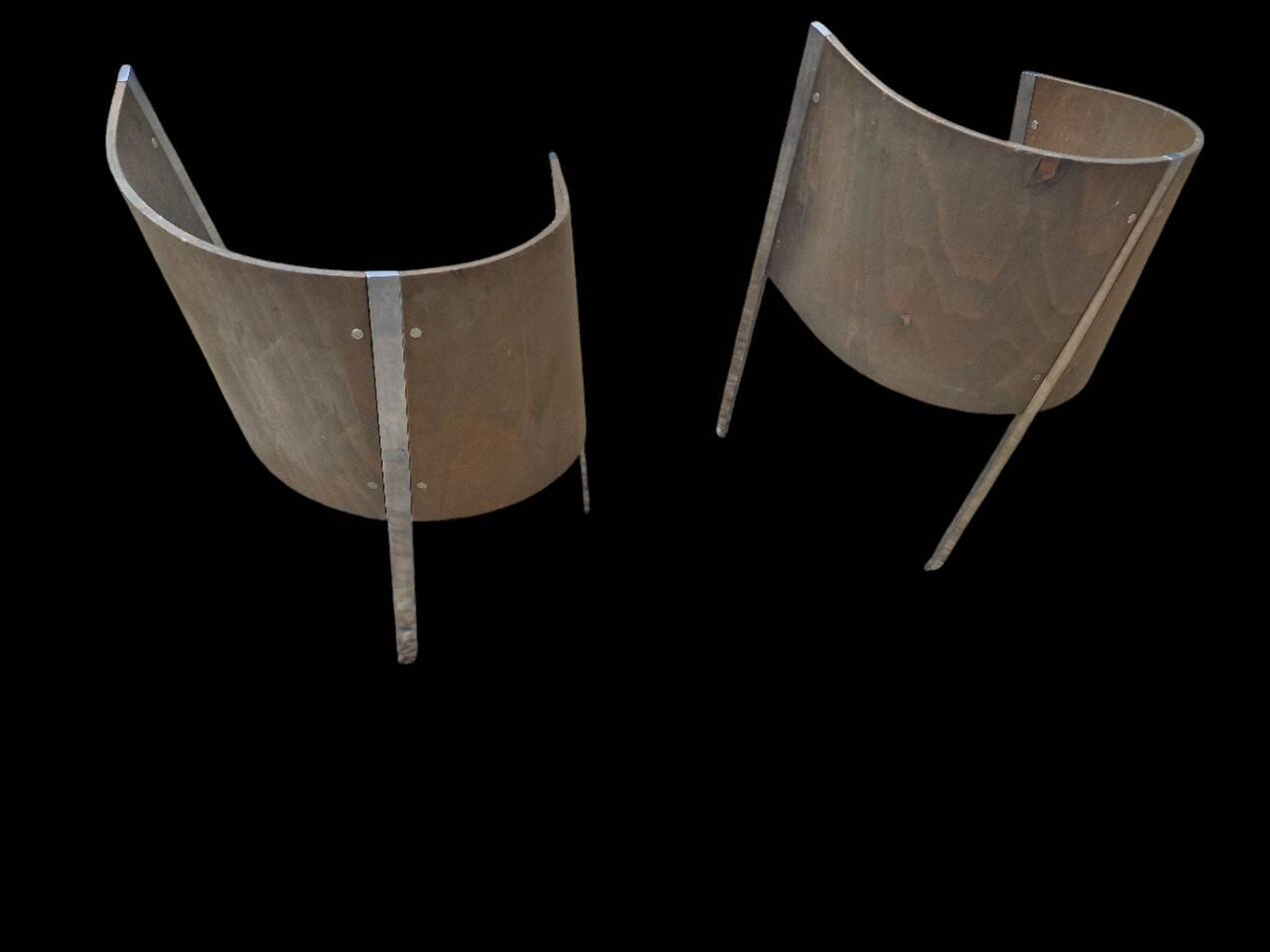 Pair of Paolo Pallucco & Mireille Rivier armchairs, Merry-Go*round model