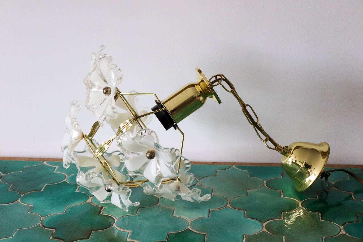 Lustre vintage fleurs murano Eglo