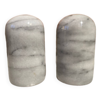 Carrara marble salt and pepper shaker