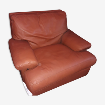 80s leather armchair