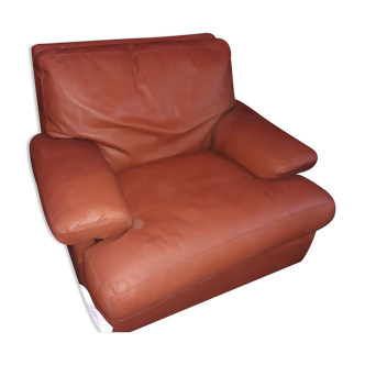 80s leather armchair