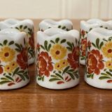 Set of ten 1950s design candle holders.