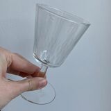 Set of 4 crystal wine glasses 60s