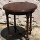Dark turned wood side table