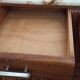 Low sideboard from the beginning of the twentieth century in walnut.