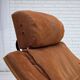 1980s, Swedish swivel armchair, nubuck leather, canvas, bent beech wood.