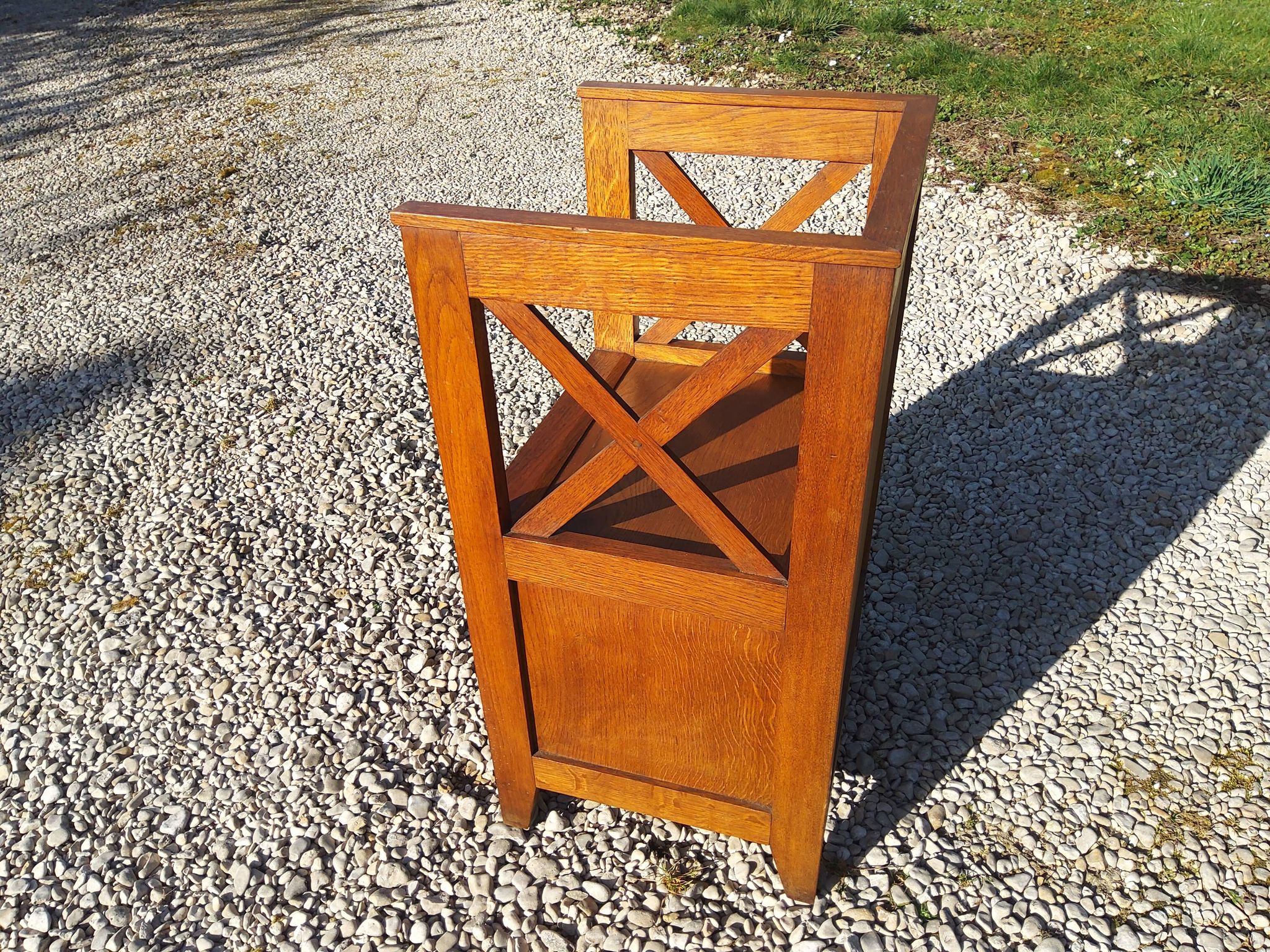 Bed and bedside table