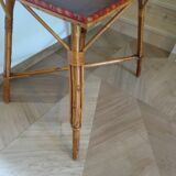 Wooden, bamboo and rattan game table, 1960s