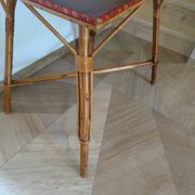 Wooden, bamboo and rattan game table, 1960s
