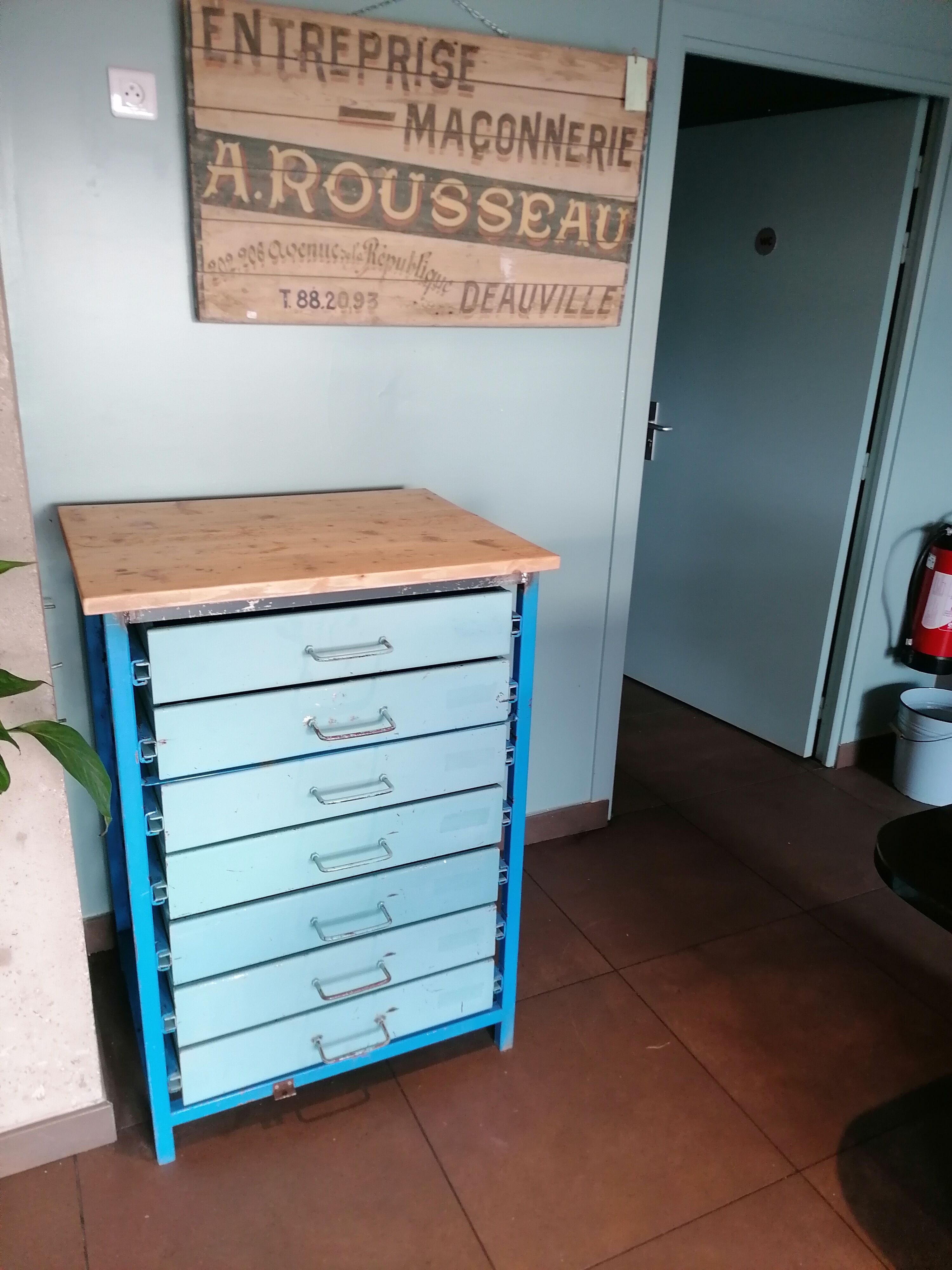 Vintage workshop service, old garage maid