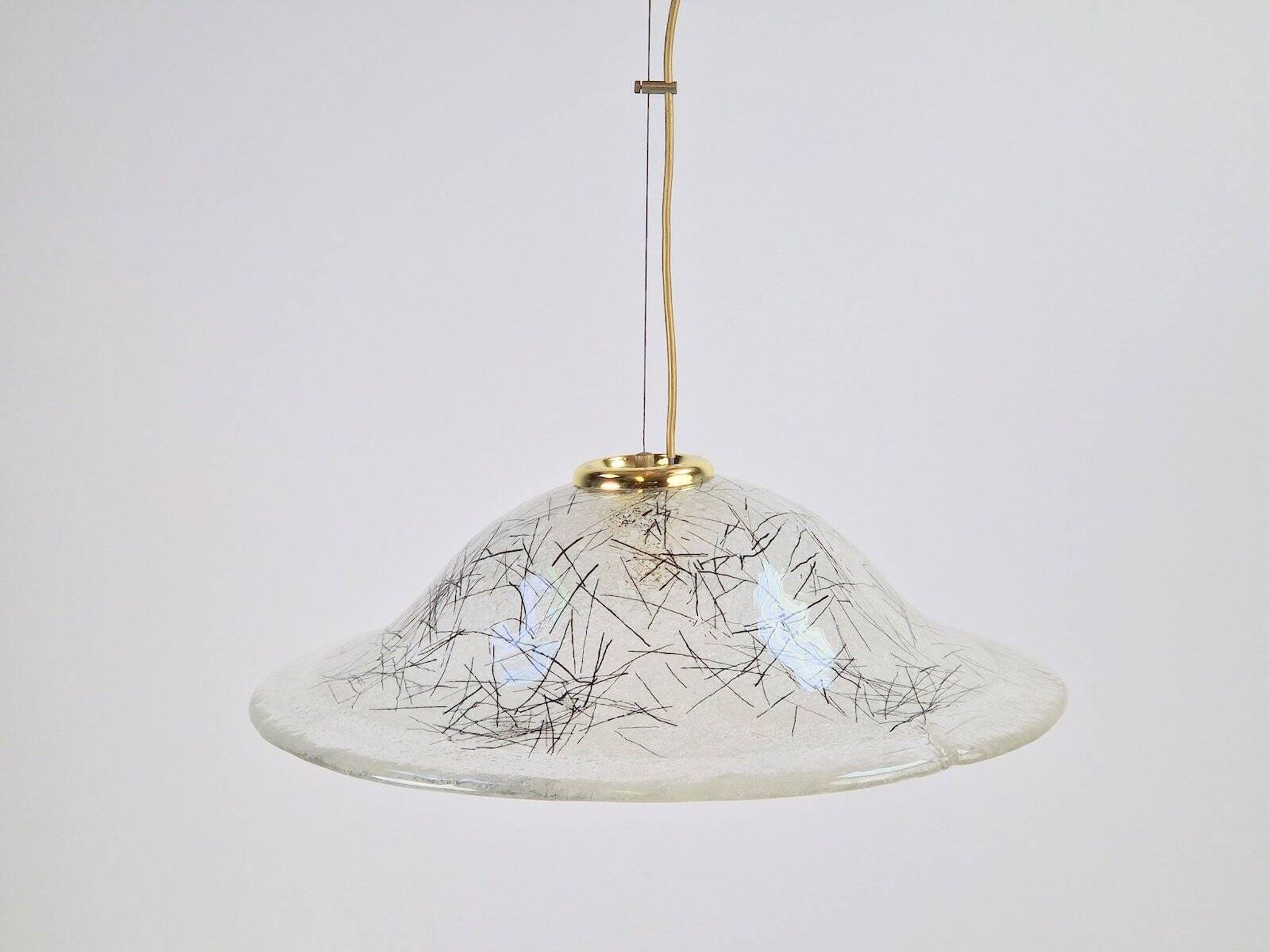 Vintage Murano Glass Pendant Lights from Kaiser-Leuchten, 1960s, Set of 2