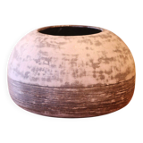 Large round vase in glazed stoneware, signed J. DERE circa 1960.