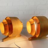 Pair of V-327 pine wall lights Hans-Agne Jakobsson for AB Markaryd, 1960