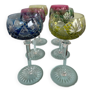 Lot de 6 verres en cristal - val