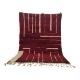 Traditional handwoven Beni Ourain Berber rug 2/3 m