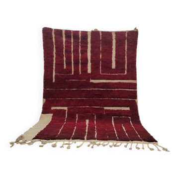 Tapis berbère beni ouraine traditionnel tissé main