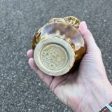 Vintage ceramic vase with mushroom relief decoration