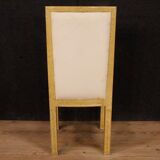 8 lacquered and painted Italian chairs from 20th century