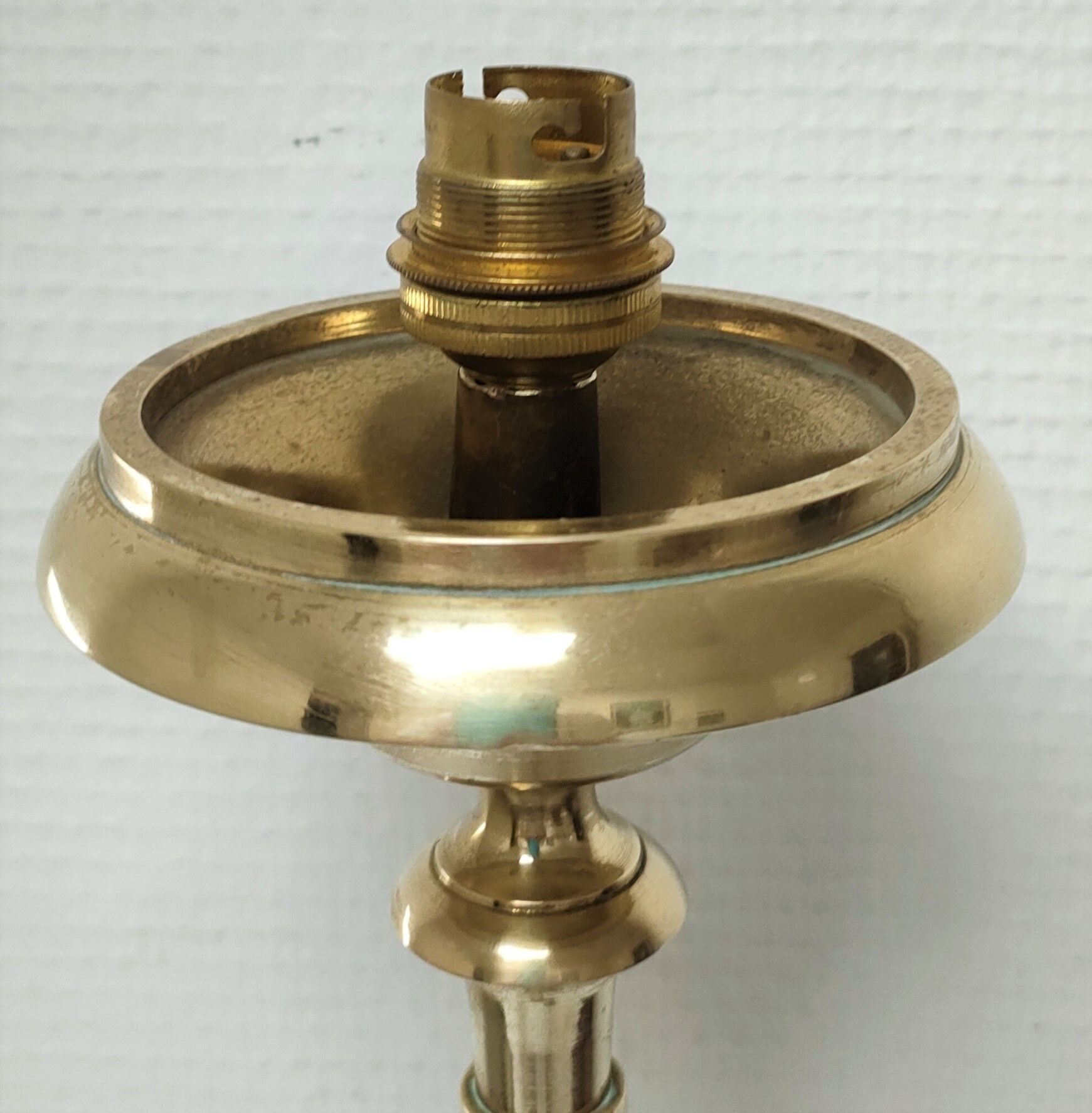 Pied de lampe bronze doré tripode hauteur 50 cm