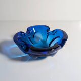 Bohemian bowl / ashtray glass CZ Blue
