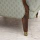 1960s, Danish armchair, light blue furniture fabric, beech wood.