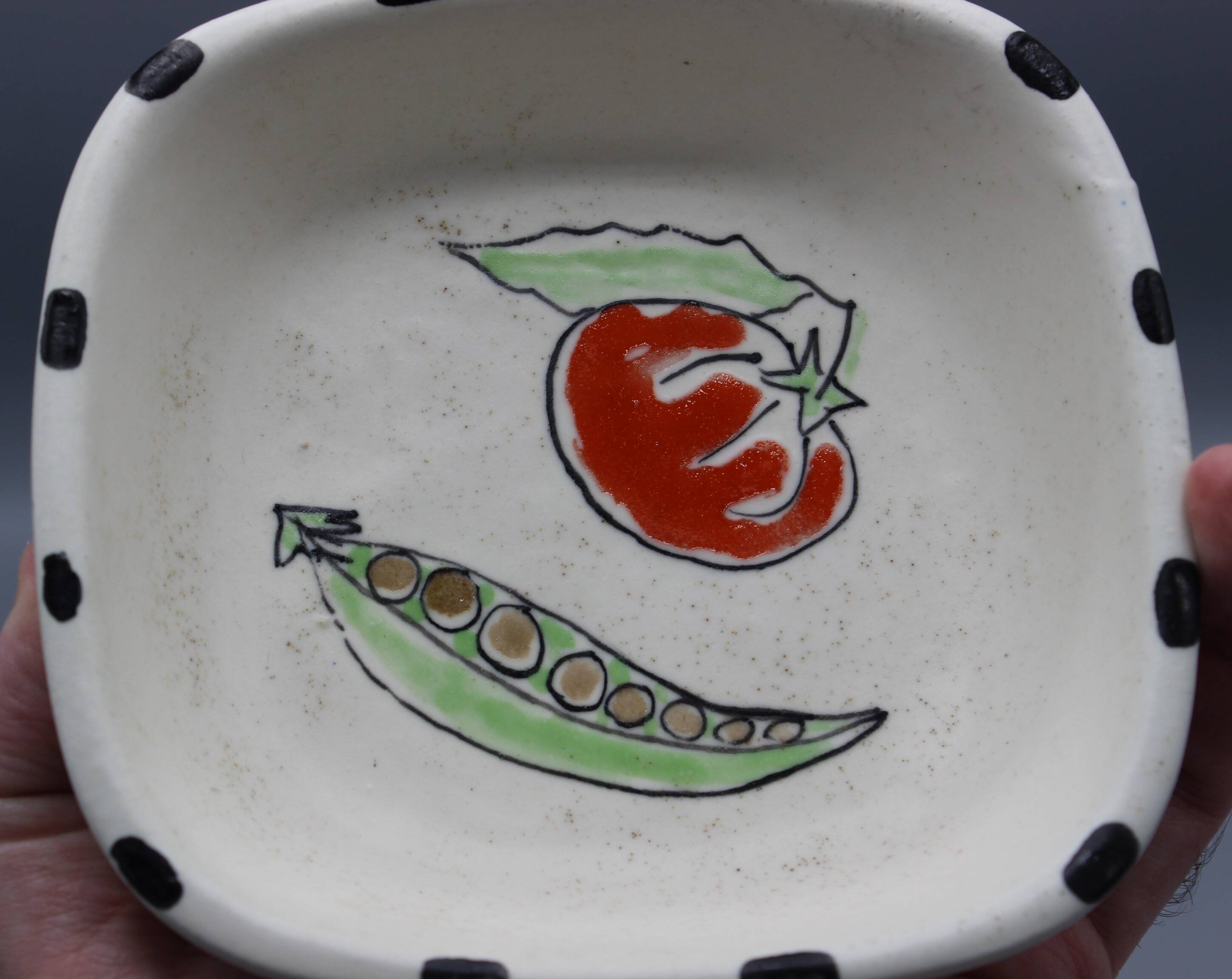 Small vintage ceramic aperitif dish bowl vallauris