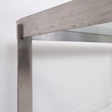 Steel and Thick Crystal Coffee Table T113 by Osvaldo Borsani for Tecno 1970s